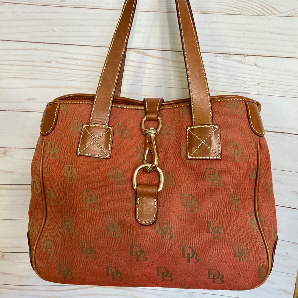 Dooney & Bourke Monogram Medium Red Tote